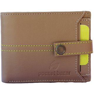                       pocket bazar  Men Beige Artificial Leather Wallet  (7 Card Slots)                                              