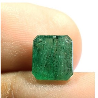                       CEYLONMINE Precious green panna  6.5 Carat gemstone for unisex IGI Emerald stone for astrological purpose                                              