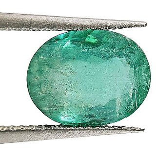                       CEYLONMINE 6.24 carat panna gemstone for unisex IGI Emerald Good Quality Stone For Unisex                                              