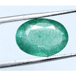                       CEYLONMINE Unheated & untreated Green panna 7.25 ratti gemstone original & effective loose Emerald gemstone for unisex                                              