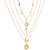 Imported Designer Gold Plated stylish Layered Necklace for Women and Girls Valentines Anniversary Gift