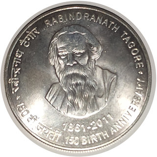 Buy 150 RUPEE COMMEMORATIVE INDIA COIN RABINDRANATH TAGORE 150TH BIRTH ...
