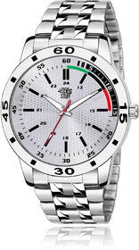 Swadesi Stuff Men's Grey Round DialStainless Steel Watch