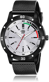 Swadesi Stuff Men's Grey Round DialSilicone Watch