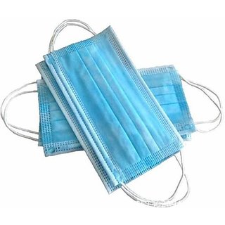 A BAWA INITIATIVE Surgical Disposable 3-Ply Anti - Pollution/Virus Face Mask Pack of 10 PCs