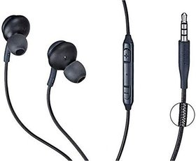 HATHOT AKG Stereo Headset/Earphone With Mic  Sound Control For All Samsung Mobiles  Others (Black)