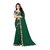 Aldwych Women's Green Georgette Embroidery Saree With Blouse