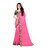 Aldwych Women's Pink Georgette Embroidery Saree With Blouse