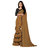 Aldwych Women's Brown Georgette Ruffle Saree With Blouse