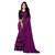 Aldwych Women's Purple Georgette Ruffle Saree With Blouse