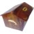 METALCRAFTS Wooden Gullak mangi wood, hut shape, size 7x5x6, 18 cm