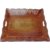 METALCRAFTS Wooden Serving Tray, mango wood, carving work, size 1510, 38 cm