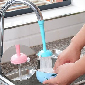 Right traders Kitchen Faucet Plastic Adjustable Tap Extender, Sink Tap Shower Head Nozzle Saving - Water for Ki