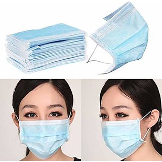 HomeStore-YEP 3 Ply Non Woven Surgical Face Mask,With Ear Loop,Great For Air Pollution,Virus Protection (Pack of 4 Pcs)