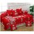 HomeStore-YEP Supersoft Glace Cotton Diwan Set of 8 Pieces for Living Room Dining Hall, Red Color