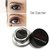 Music Flower Long Wear Gel Eyeliner Smudge Proof Waterproof (Brown, Black) 3 g With 2 Expert Eyeliner Brushes