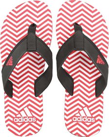 Adidas Men's Inert Red-White Slippers / Flipflops