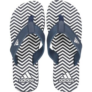 Adidas Mens Inert Navy-white Slippers Flipflops