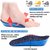 CuraFoot 2 Pieces Unisex Heightening Insoles Breathable Shoe Inserts Adds 2.5cm to your Height