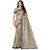 Indian Fashionista Women Cream Lace Dupion Silk Saree With Blouse