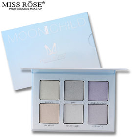 Miss Rose #2 Aurora Glow Kit 6 Color Highlighter Makeup Palette Face Contour Rainbow Highlight