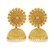 Charming Brass  Copper Gold Plated Pearl Gold Chandelier Earrings for All Occasions