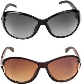 Hipe UV Protection Butterfly Sunglasses For Women Pack of 2 (Free Size)