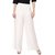 Fashionable Cliq Women's Solid Palazzo Ethnic Pant White Free Size