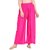 Fashionable Cliq Women's Rayon Solid Palazzo Ethnic Pants  Pink Free Size