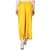 Fashionable Cliq Women's Rayon Solid Palazzo Ethnic Pants  Yellow Free Size