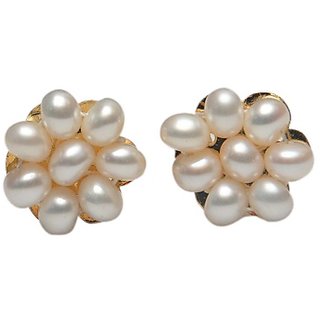                       sharma pearls and jewellers fancy party wear pearls stud Earring set for women                                              