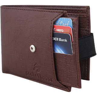                       pocket bazar Leather Brown Casual Regular Wallet                                              