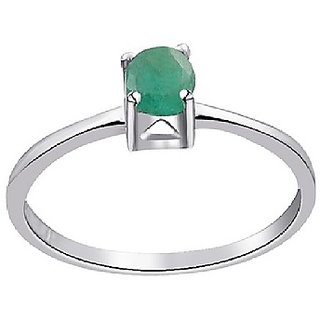 Buy CEYLONMINE original Emerald silver ring natural certified