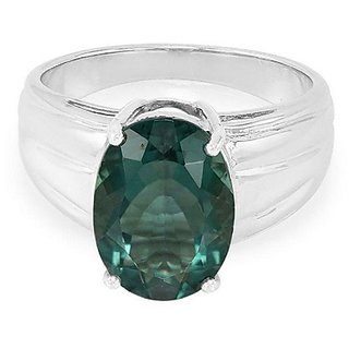                       CEYLONMINE Panna ring natural & original gemstone Emerald silver ring for unisex                                              