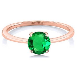 CEYLONMINE Emerald stone gold plated ring original & unheated gemstone panna ring for astrological purpose