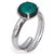 CEYLONMINE Natural Emerald ring original & lab cerified gemstone panna silver ring for unisex