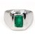 CEYLONMINE Panna stone silver ring natural  original gemstone Emerald gemstone ring for women  men