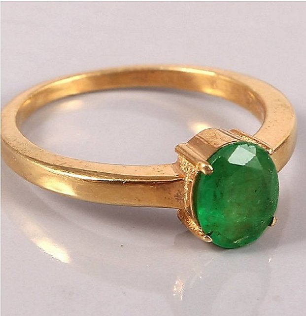Natural Emerald (Panna) Ring With Gold 5.0 Gm (Panna Size 5.70Ct Very Good  Quality) With Lab Certificate – Asdelo