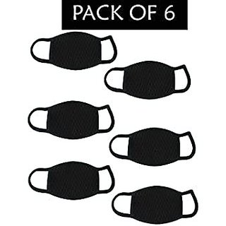 Samm and Moody Washable Anti-Pollution Dust Cotton Unisex Mouth Half Face Mask (6 PCs)