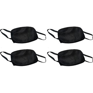 Samm and Moody Washable Anti-Pollution Dust Cotton Unisex Mouth Half Face Mask (4 PCs)
