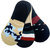 VOICI -No Show Socks for Men 3 Pair of Low Cut Lace with Silicone Invisible Anti-Skid Flat  Liners loafer socks
