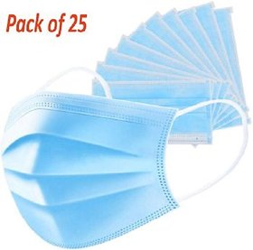 3 Ply Medical Surgical Dust Face Mask Ear Loop Medical Surgical Dust Face Mask (25 Pcs)