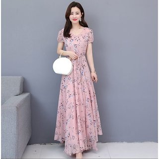 pink long dress online