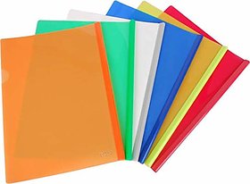 Uc collection Stick File Series Polypropylene Stick Folders  (Set Of 10 Multicolor)