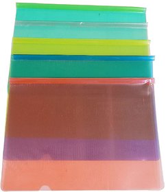 Uc collection Plastic Stick File, Multicolor - Pack of 10