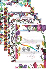 Uc collection A4 One Side Ruled Paper Sheet (Multicolour)40 Sheets