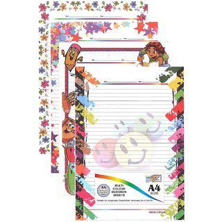 Uc collection A4 Project Sheet (Multicolour) - Pack of 100 Sheets