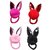 UC Collection Bunny Ears Pom Pom Rubber Bands(4Pcs. Random Color)