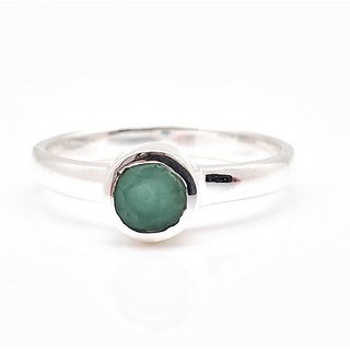 CEYLONMINE  5.25 ratti Emerald stone ring original  certified gemstone silver panna ring for women  men