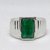 CEYLONMINE original panna silver ring natural & original 5.25 ratti Emerald stone ring for women & men